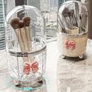 Axyaa Makeup Organizer Storage Tube with Lid Acrylic Brush Holder Cosmetic Box