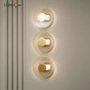 Axya Round Glass Wall Light Luxury Bedside Bedroom Wall Lamp