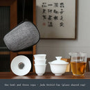Axyaa Ceramic Travel Tea Set with One Pot & Four Cups