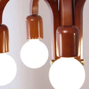 Nordic Retro Wooden Glass Chandelier for Bedroom Living Room by Axyaa