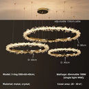 Axyaa Gold Metal LED Chandelier for Modern Home Decor
