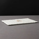 Axyaa White Ceramic Artistic Conception Rectangular Steak Plate