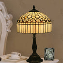 Axyaa Glass Table Lamp: Contemporary LED Tiffany Desk Light for Modern Decor