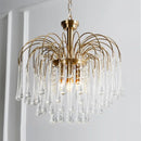 Axyaa Crystal Ceiling Chandelier: Modern Luxury LED Pendant Light for Home Living Room, Bedroom, Dining Room