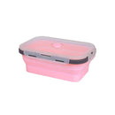 Axyaa Silicone Folding Lunch Box: Food Grade, Portable, Microwave Safe, Outdoor & Travel Friendly