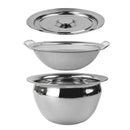 Axya Stainless Steel Oil Storage with Frying Strainer Basket Bowl