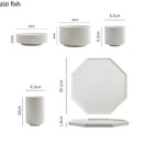 Axya Ceramic Dinner Plate Set - Stylish Tableware for Desserts, Snacks, Sushi, and Pastries
