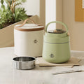 Axyaa Kids Stainless Steel Bento Lunch Box with Food Warmer & Storage Bag