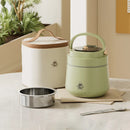 Axyaa Kids Stainless Steel Bento Lunch Box with Food Warmer & Storage Bag