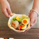 Axyaa Ceramic Kitten Salad Bowl, 330ml - Cute Hand Drawn Fruit Design