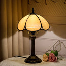 Axyaa Baroque Style Stained Glass Table Lamp Vintage Desk Small Bedside Bedroom Office Reading