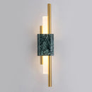 Axyaa Marble Wall Lamp - Luxury Green & White LED Sconce for Living Room, Bedroom, Hotel Aisle