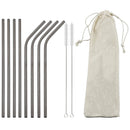 Axyaa Stainless Steel Reusable Drinking Straw Set - Eco-Friendly Bar Accessory