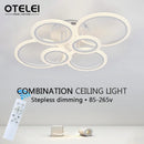 Axyaa Nordic LED Ceiling Light with Remote Control Dimming