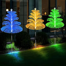 Axyaa Solar Fountain LED Lights Color Changing Christmas Tree with Stars