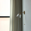 Axyaa Modern Copper LED Wall Lights with Clear Glass Switch