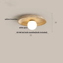 Axyaa Yellow Travertine LED Ceiling Lamp - Modern Natural Stone Ceiling Lights