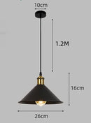 Axyaa Metal Pendant Light Industrial E27 Nordic Style for Kitchen Bar Dining Room