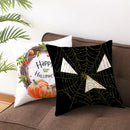 Axyaa Halloween Pumpkin Cushion Cover 18x18 - Farmhouse Throw Pillow for Home Decor