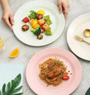 Axyaa Blue Green Polypropylene Dinner Plates Set of 4/10 - Eco-Friendly Lightweight Tableware