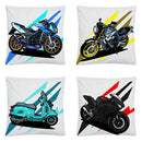 Axyaa Motorcycle Cartoon Plush Pillowcase Home Sofa Car Decor 45x45 cm