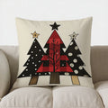 Axyaa Christmas Tree Star Pattern Pillow Cover for Sofa Bedroom Car