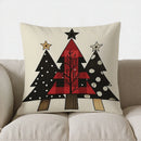 Axyaa Christmas Tree Star Pattern Pillow Cover for Sofa Bedroom Car