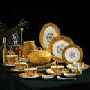 Axya Golden Palace Bone Dinnerware Set for Kitchen