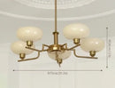 Axyaa French Style Glass Chandelier, Modern European Design for Home Living Spaces