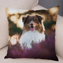Axyaa Australian Shepherd Pillow Cover - Cute Dog Animal Cushion