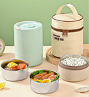 Axyaa 3-Layer Stainless Steel Thermal Lunch Box - BPA-Free Food Container