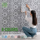 Axyaa Retro French Parquet Self-Adhesive Wall Stickers for Home, Coffee Shop, Folk Custom