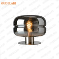 Axyaa Minimalist Glass Table Lamp for Bedroom - Designer Art Decoration Lighting