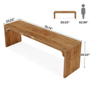 Axyaa 78.7" Wood Double Desk Workstation for Home Office