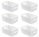 Axyaa Plastic Container Organizer Crate for Office, Kitchen Cabinet Storage
