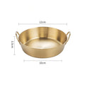 Axyaa Stainless Steel Double Handle Snack Plate & Sauce Bowl Kitchen Tableware