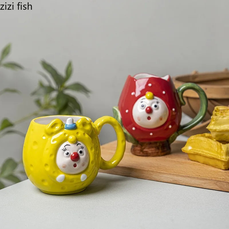 Axya Ceramic Water Cup Teacup Milk Mugs Coffee Cup Breakfast Office Juice Jug