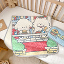 Axyaa Kids Hamburger Astronaut Latex Mat Set, Cartoon Design, 60x120cm