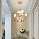 Axyaa Birdcage Branch Chandelier: Nordic Design Halo Lamp for Dining, Kitchen, or Restaurant