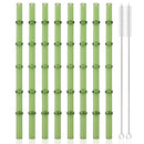 Axyaa 8pcs High Borosilicate Glass Drinking Straw Set, Reusable Eco-Friendly Bar Accessories