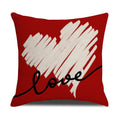 Axyaa Linen Cushion Cover 45x45 for Modern Living Room Decor & Sofa - Valentine's Day Theme