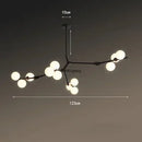 Axyaa Nordic Bean Molecular Chandelier - Modern LED Branch Lamp for Living Room & Restaurant