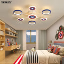 Axya Dimmable LED Ceiling Lights: Modern, Creative, Round, Remote Control, for Bedroom, Study, Kids Room
