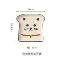 Axyaa Cat Toast Bread Plate Cake Bone Household Rice Supplementary Food Plate