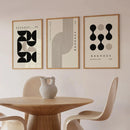Axyaa Geometric Bauhaus Canvas Wall Art Set