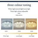 Axyaa Crystal LED Ceiling Lamp for Bedroom, Living Room - Modern Luxe Design