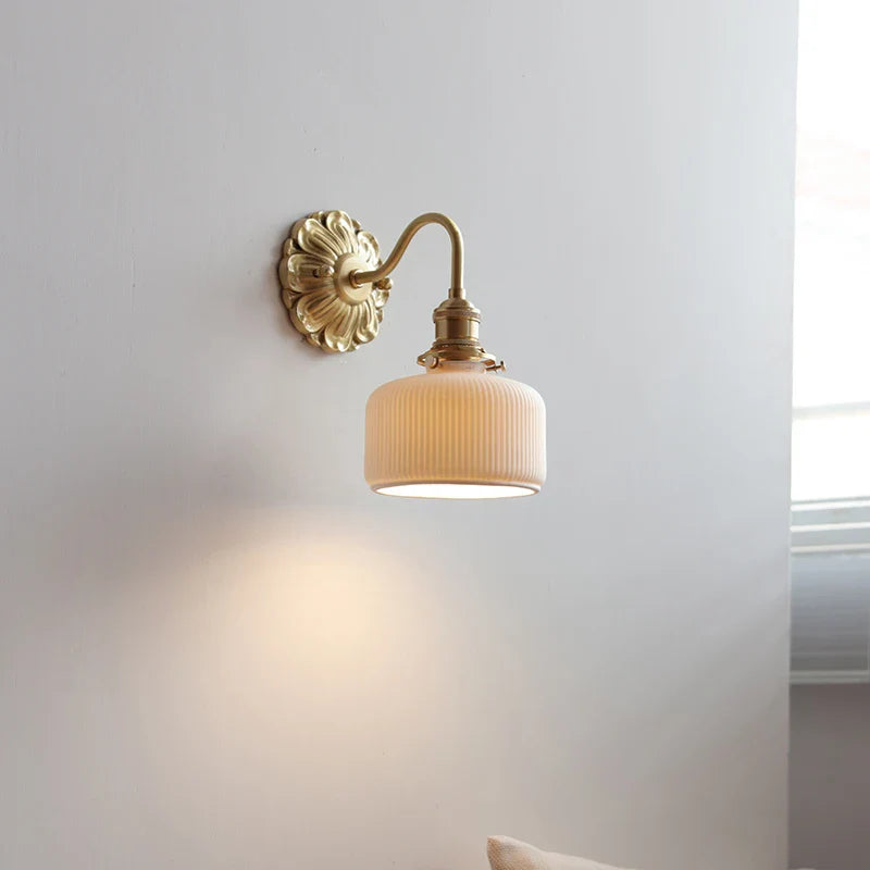 Axyaa Ceramic LED Wall Lights: Modern Japan Style Sconce for Home Decor