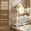 Axyaa Over Sink Dish Drying Rack with Cutlery Storage Tray