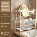 Axyaa Over Sink Dish Drying Rack with Cutlery Storage Tray