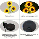 Axyaa Solar Sunflower Flower Light: LED Three-head Simulation, Waterproof & Windproof